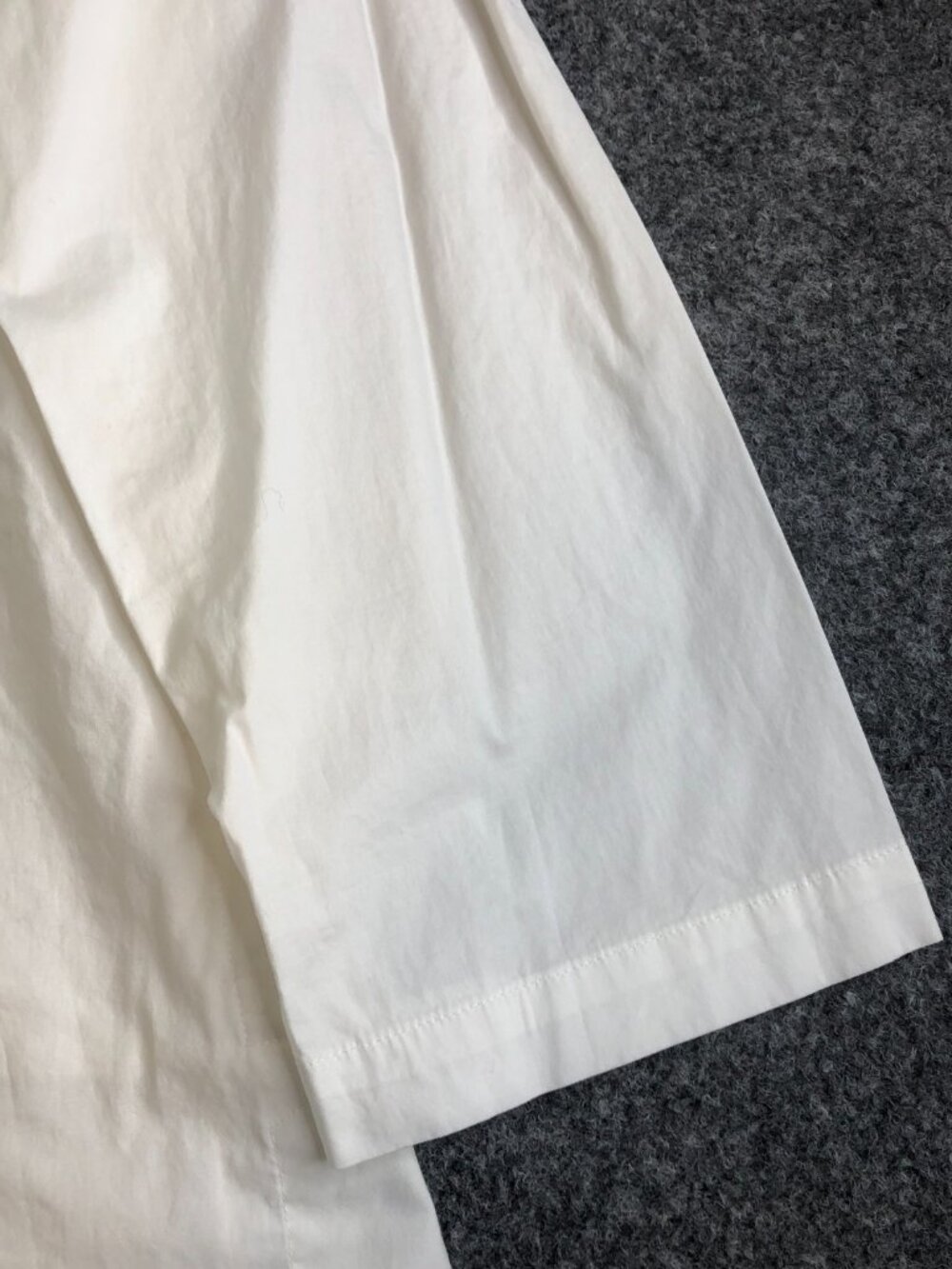 Eileen Fisher Tunic Shirt Womens Medium White Organic Cotton Band Collar Button - Picture 14 of 16